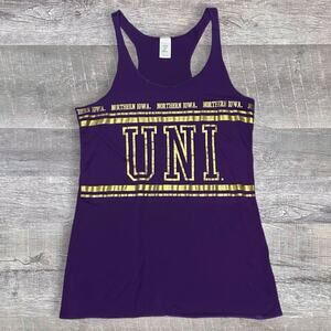 Zoozatz Northern Iowa UNI Panthers Tank Top Womens S Purple Gold Racerback NCAA